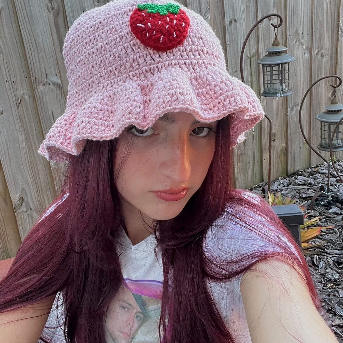 Pink Strawberry Hat