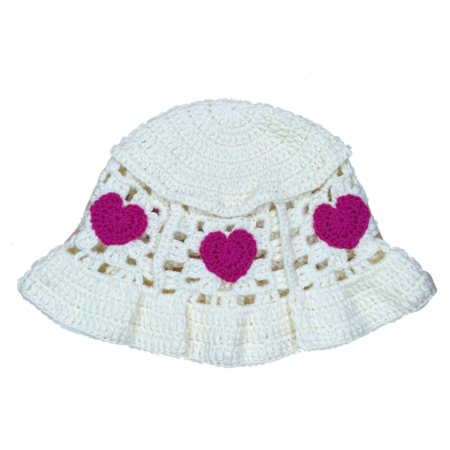 White Heart Hat